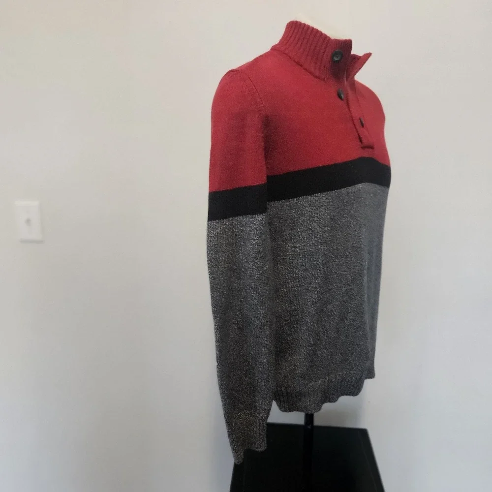 American Eagle Outfitters Seriously Soft Men's 1/4 Button Up Sweater 5% Wool M